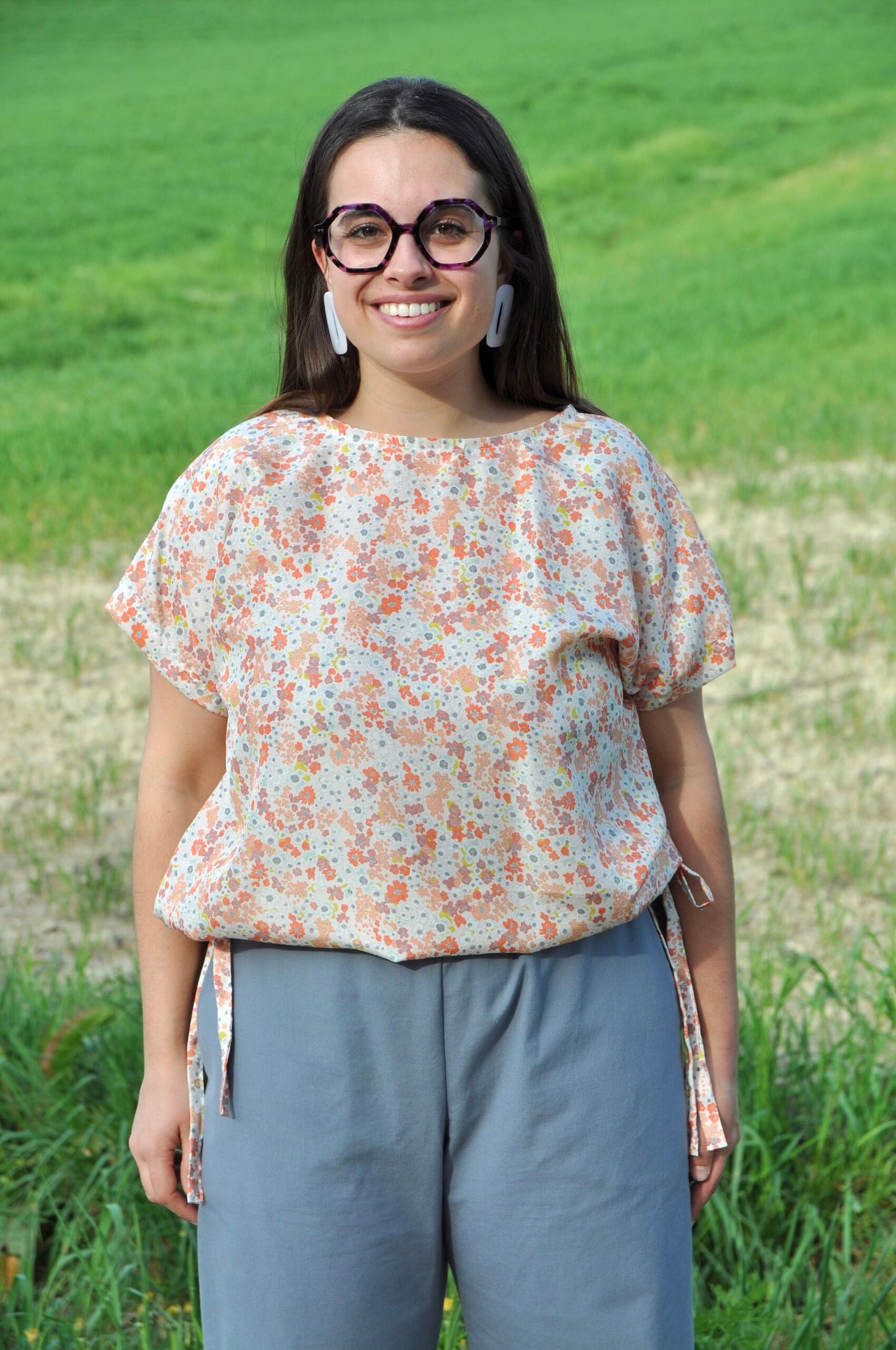 Blusa fiocchi fiori