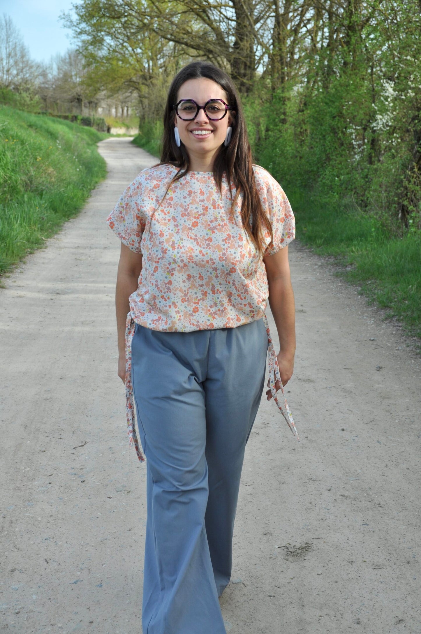 Blusa fiocchi fiori