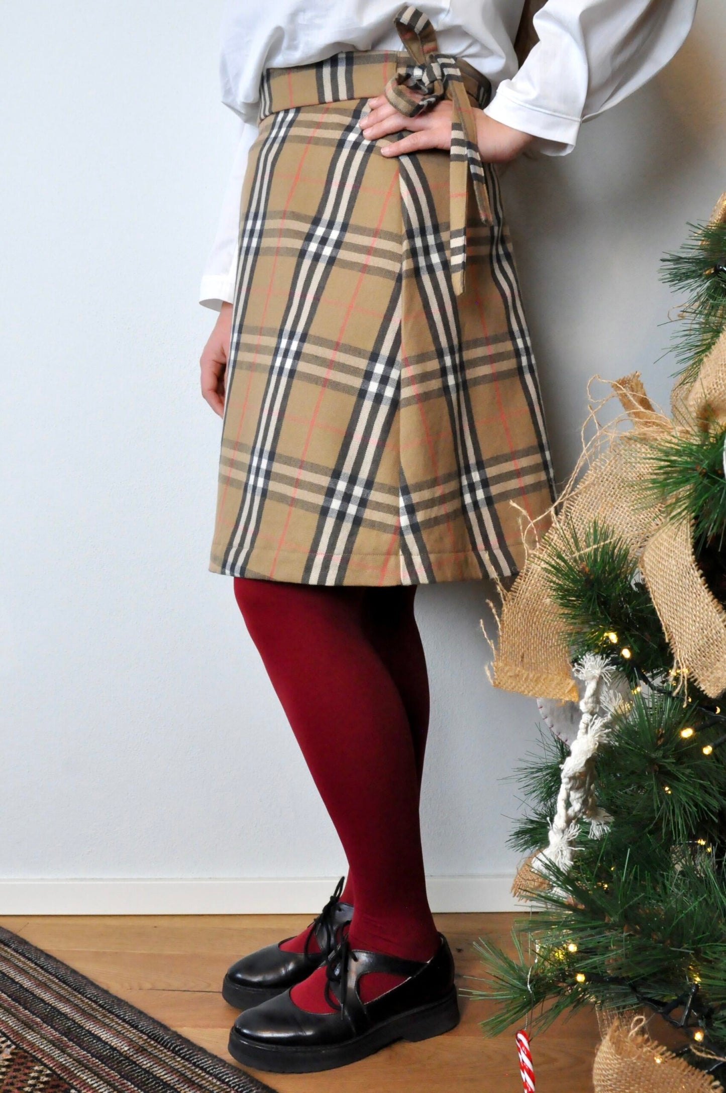 Gonna a portafoglio corta fantasia burberry