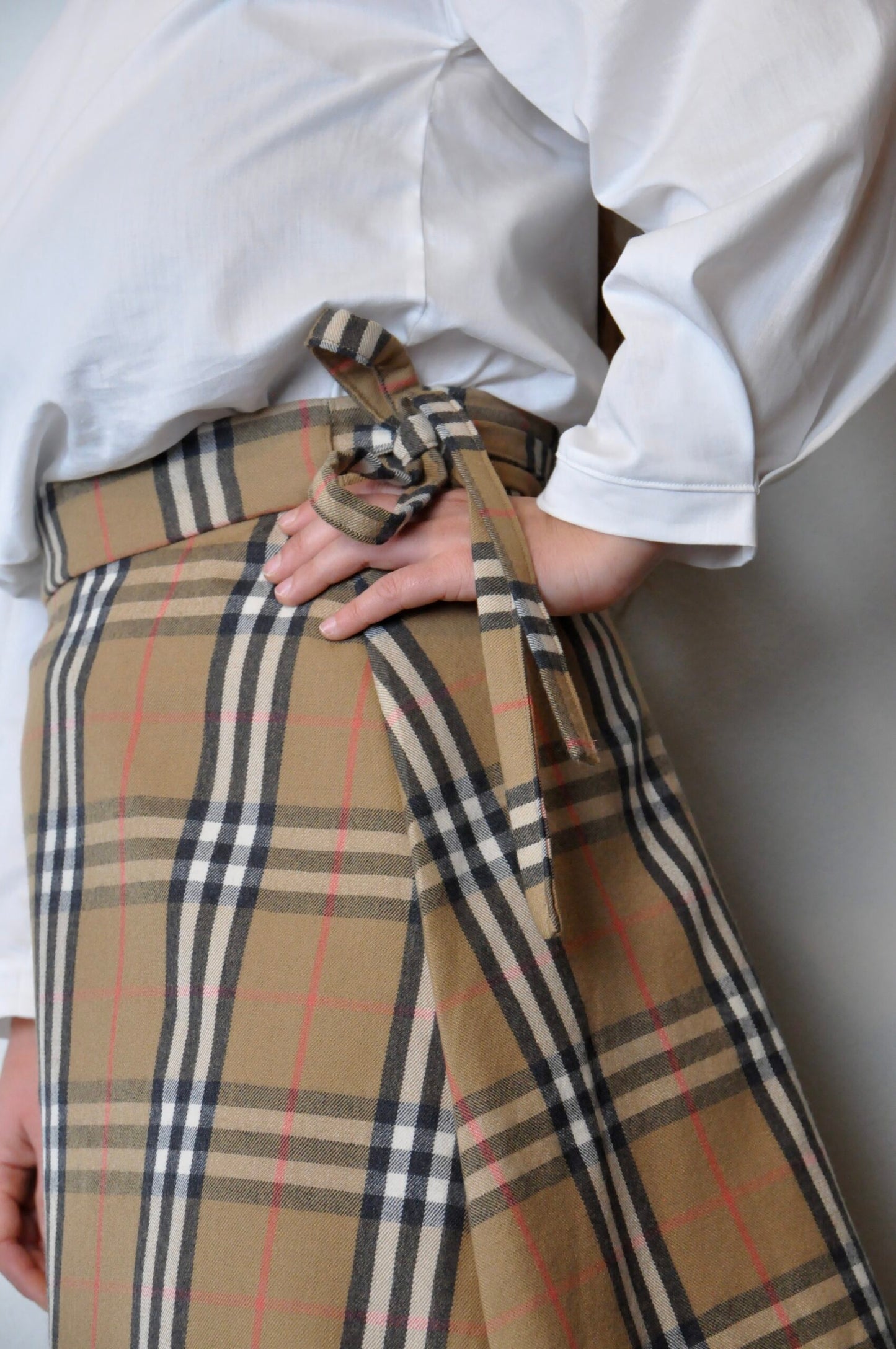 Gonna a portafoglio corta fantasia burberry