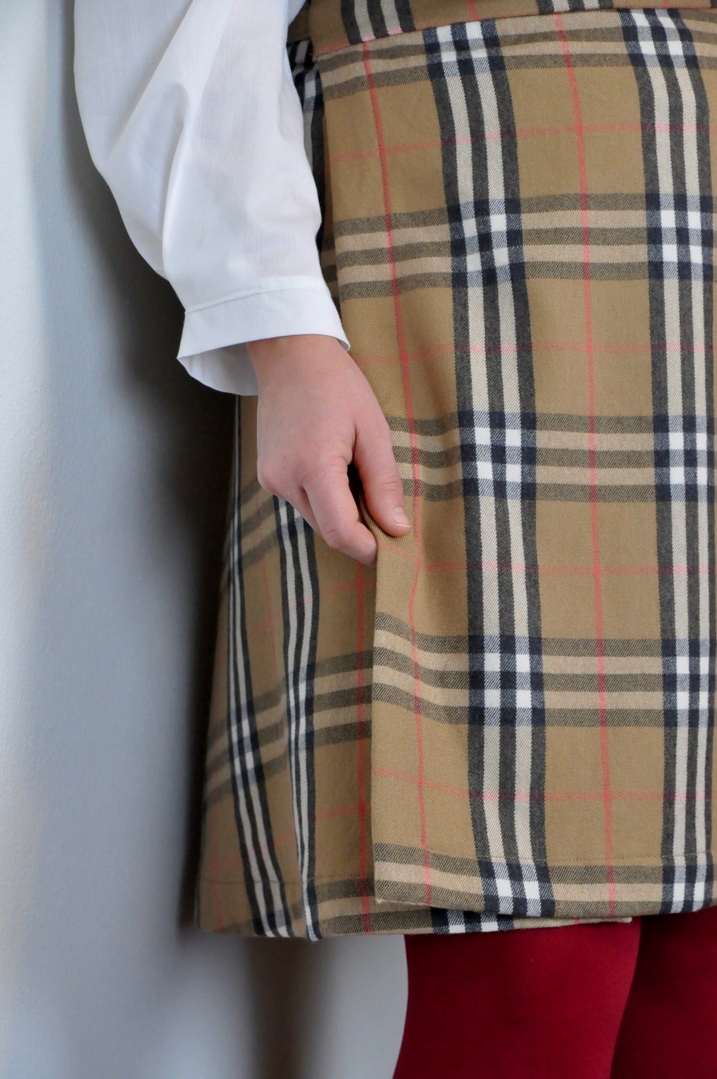Gonna a portafoglio corta fantasia burberry