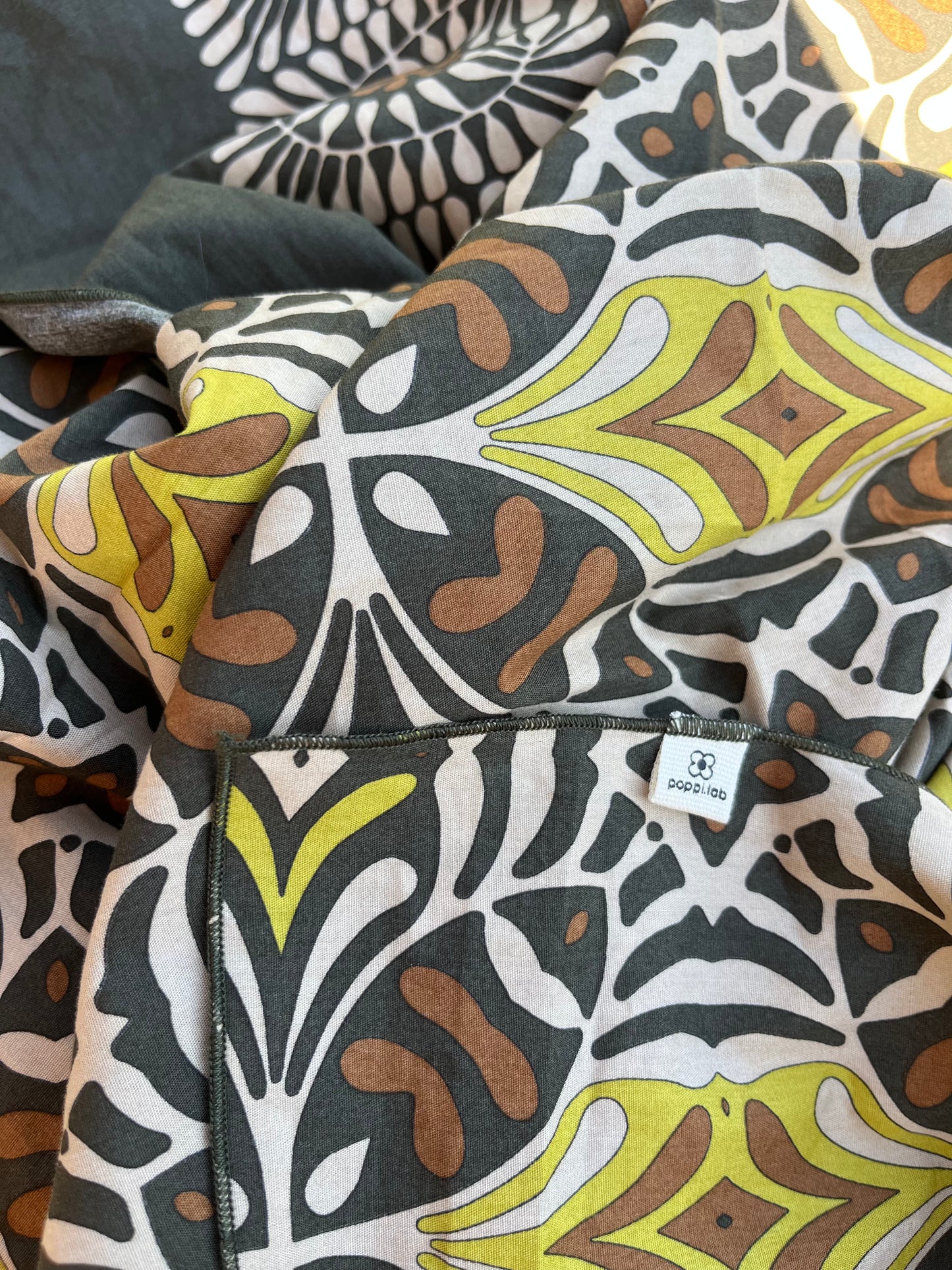 Pareo geometria verde/giallo/marrone