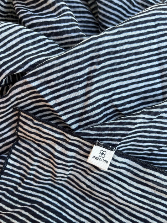 Pareo righe beige/nero