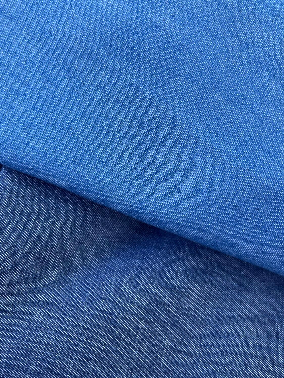 Pantalone Evergreen chambray di cotone azzurro