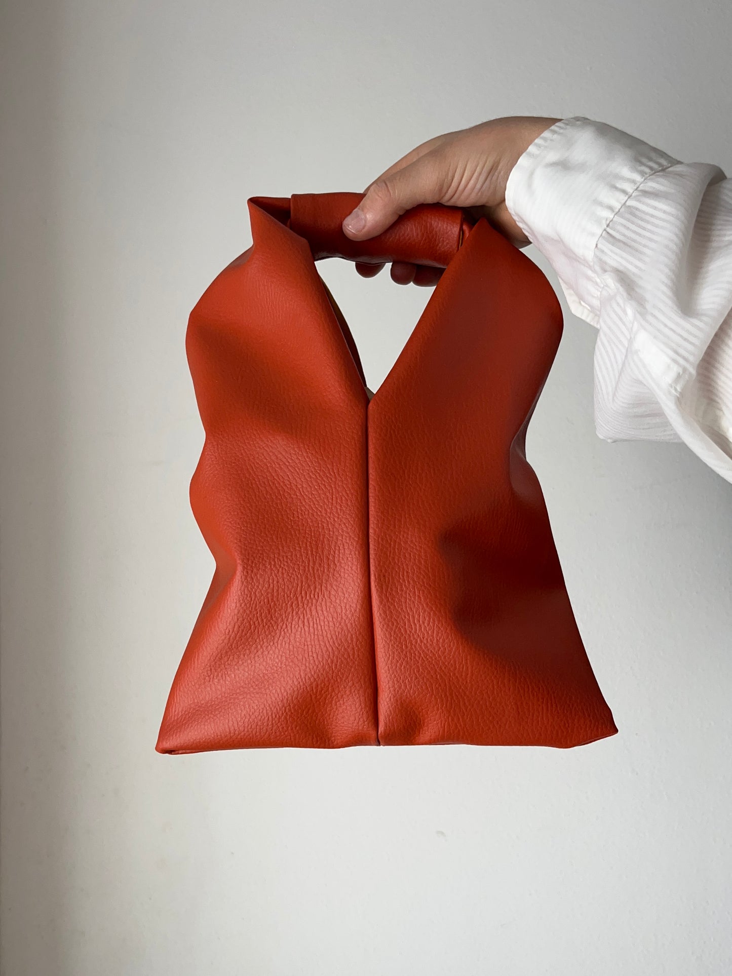 Borsetta ecopelle arancio bruciato