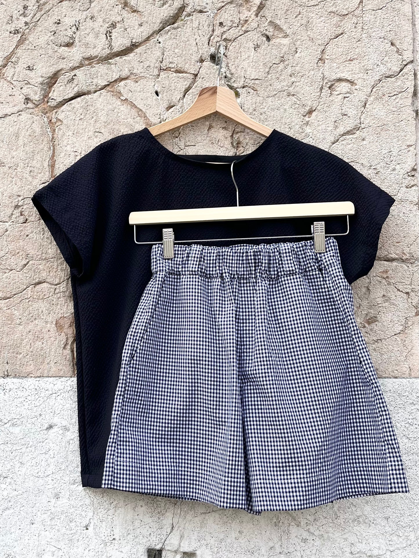 Maglia Basic bouclè blu