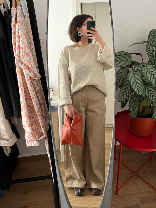 Borsetta ecopelle arancio bruciato