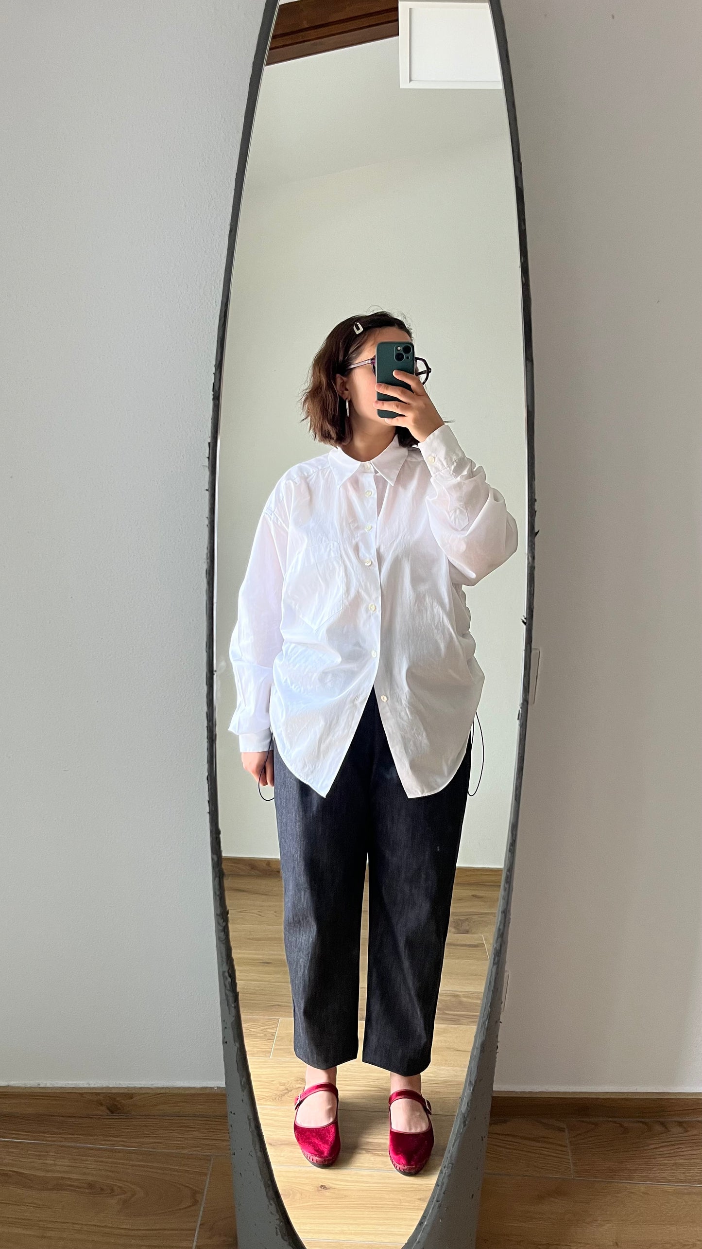 Camicia bianca + elastico blu