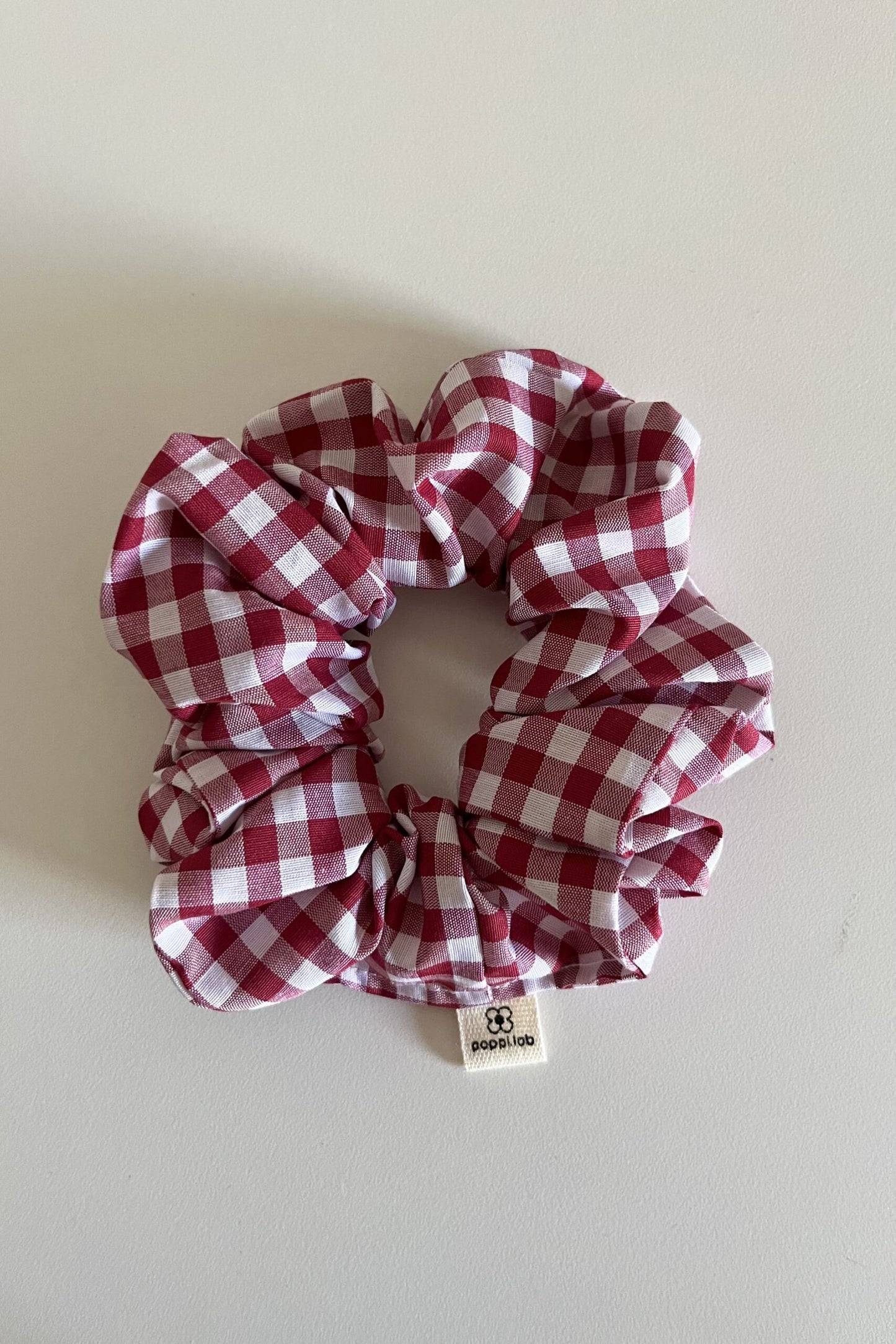 Scrunchie vichy rosso/bianco