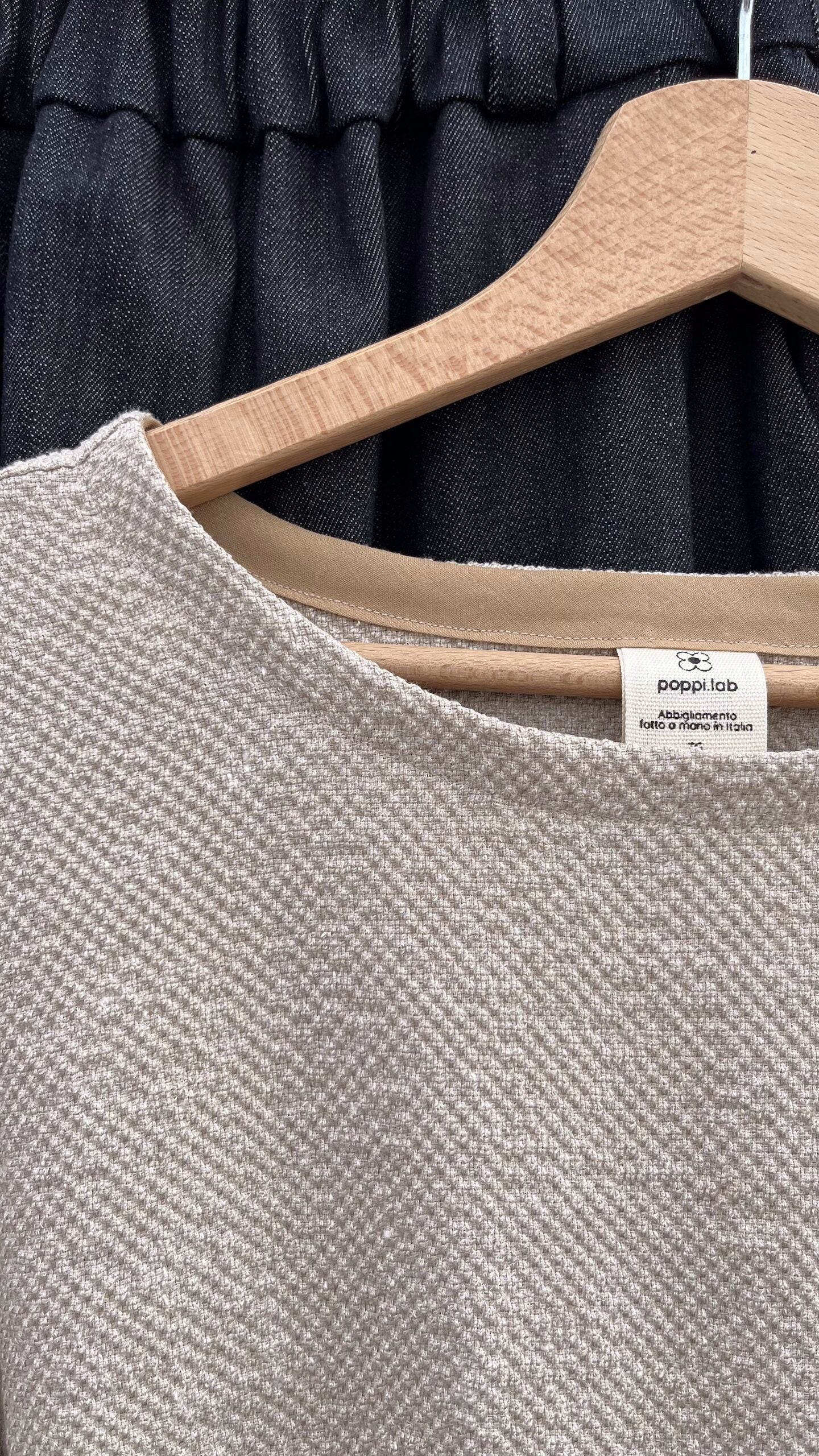 Maglia Basic bouclè beige