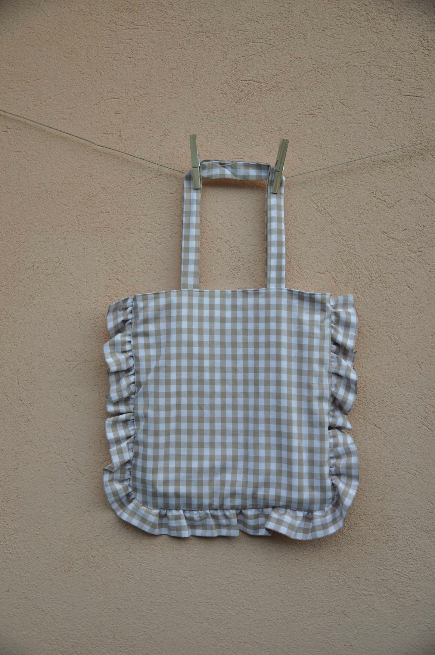 Shopper vichy beige