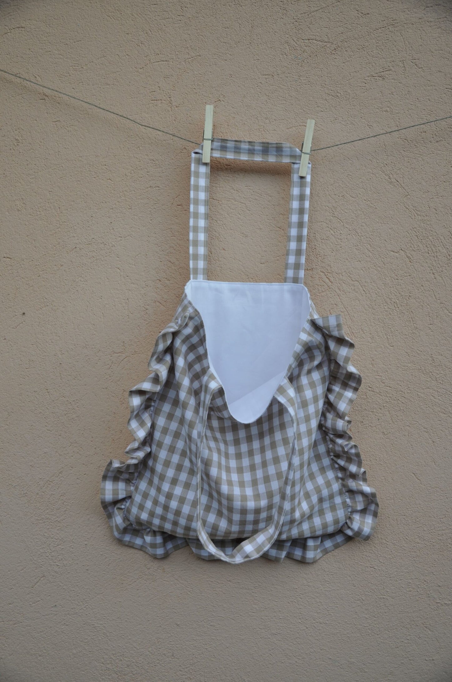 Shopper vichy beige