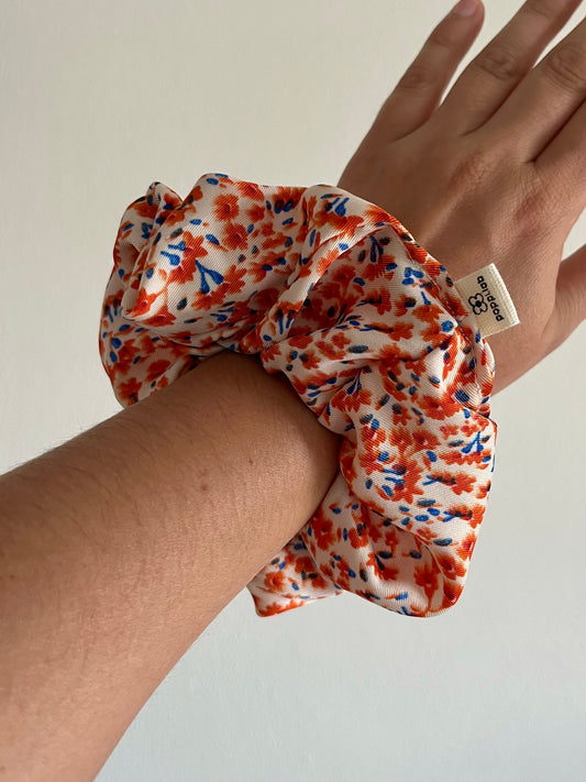 Scrunchie fiorellini arancioni
