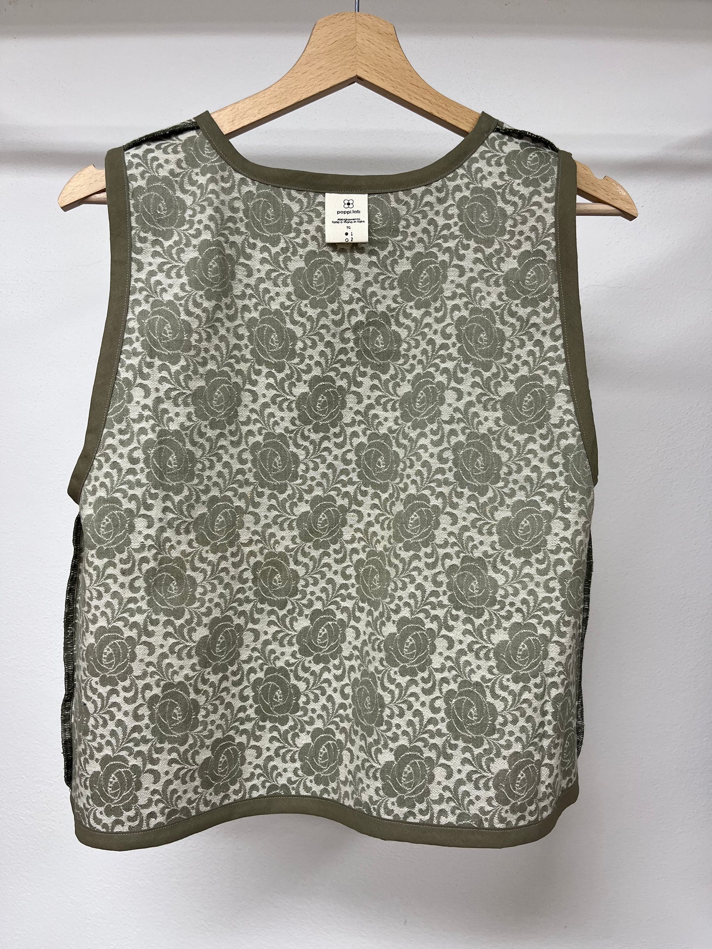 Gilet cotone a fiori