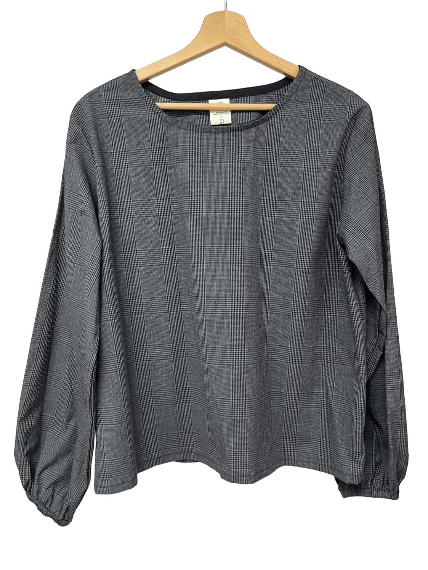 Blusa Libellula tartan grigio/nero