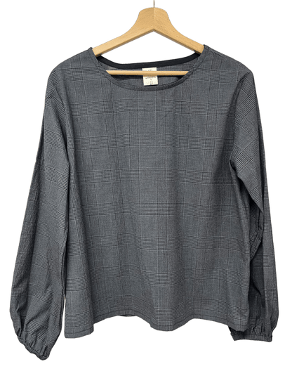Blusa Libellula tartan grigio/nero