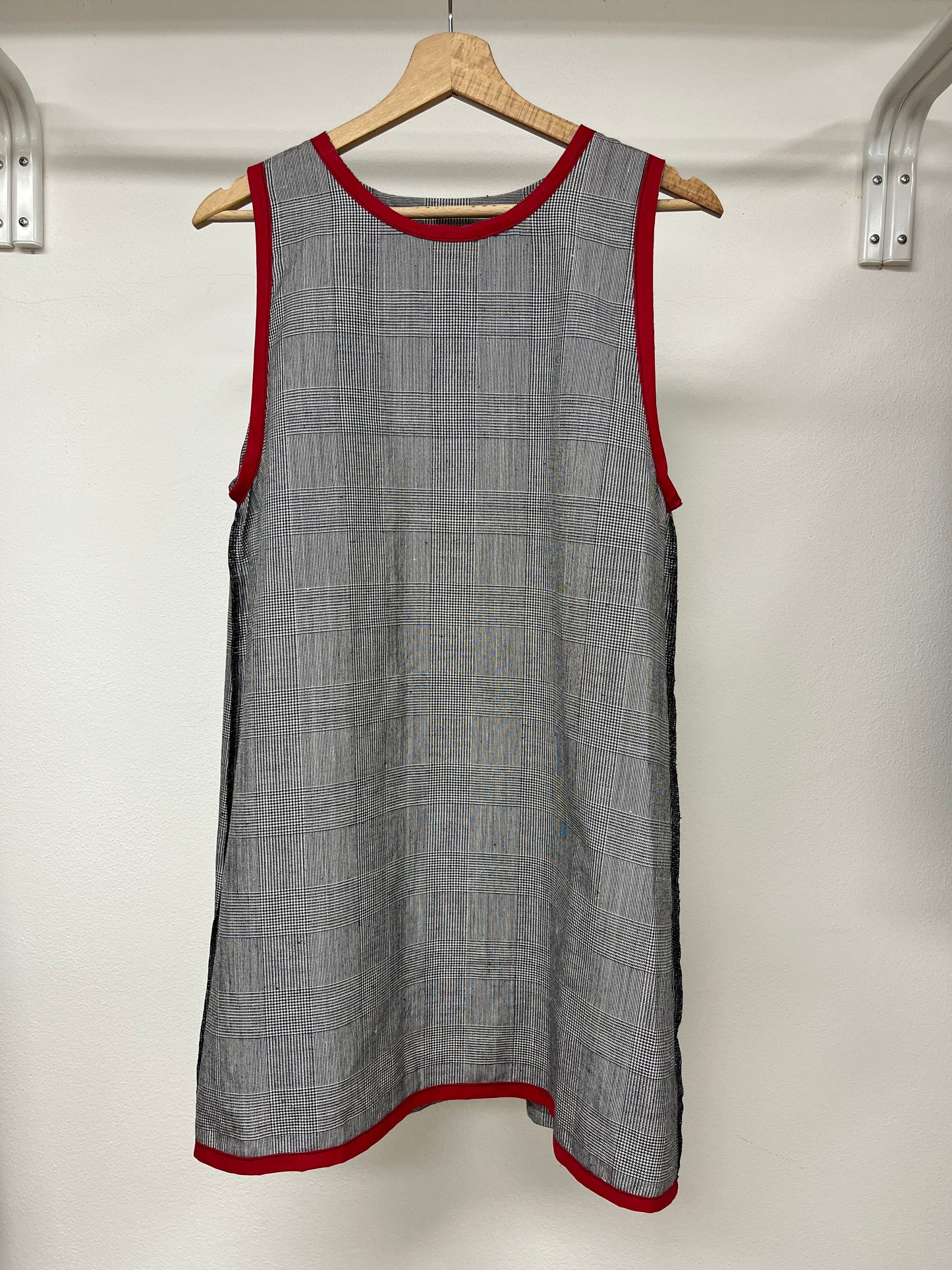 Scamiciato Twiggy cotone tartan bianco/nero