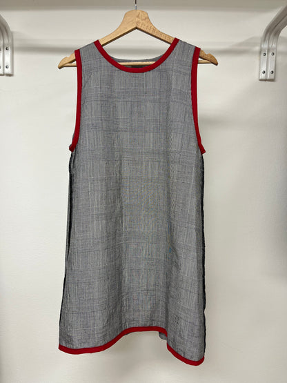 Scamiciato Twiggy cotone tartan bianco/nero