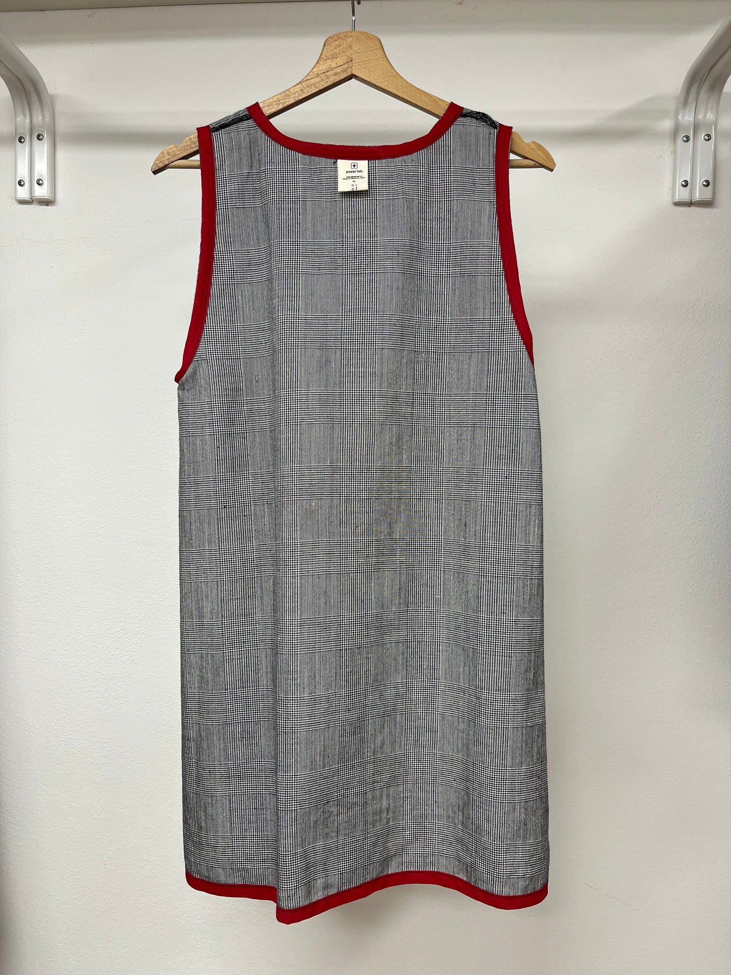 Scamiciato Twiggy cotone tartan bianco/nero