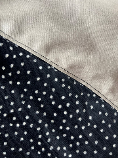 Gilet velluto a pois con fiocco