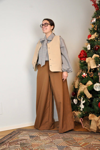 Pantaloni Evergreen lana marrone
