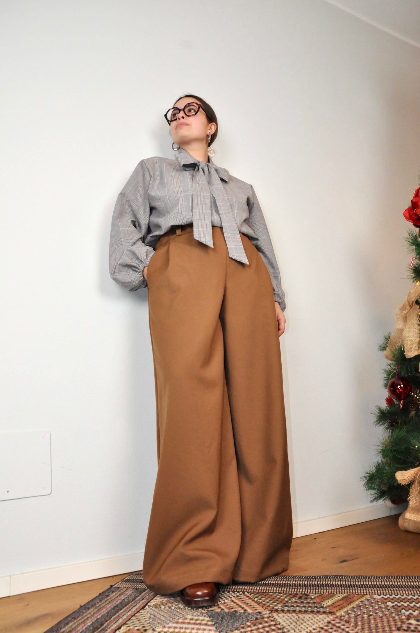 Pantaloni Evergreen lana marrone
