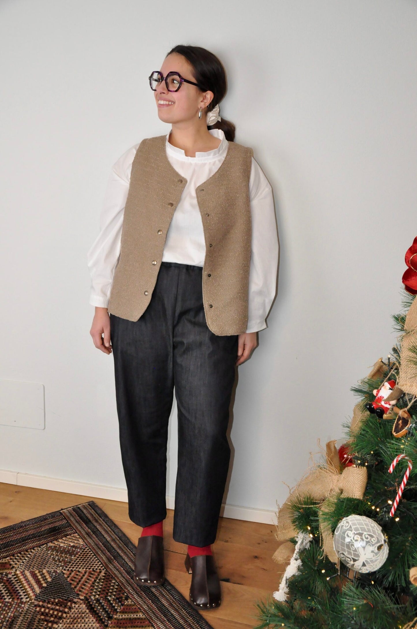 Gilet lana bouclè