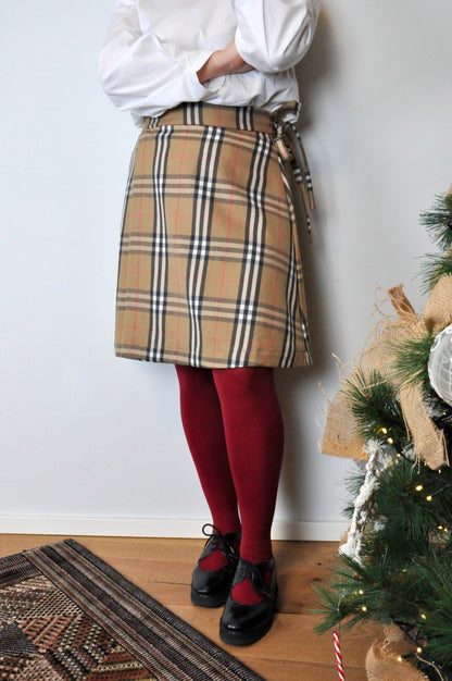 Gonna a portafoglio corta fantasia burberry