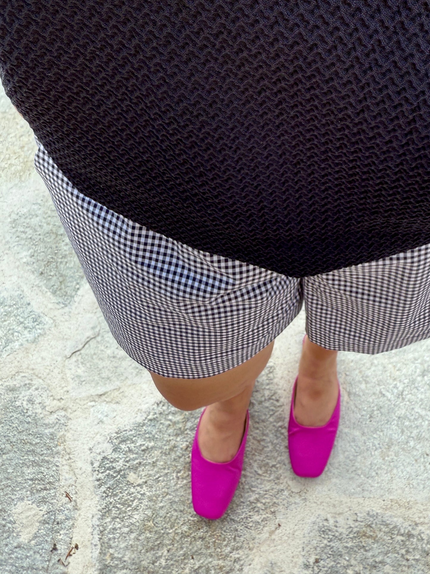 Shorts Holidays vichy bianco/blu