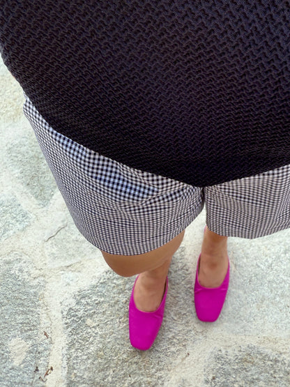 Shorts Holidays vichy bianco/blu