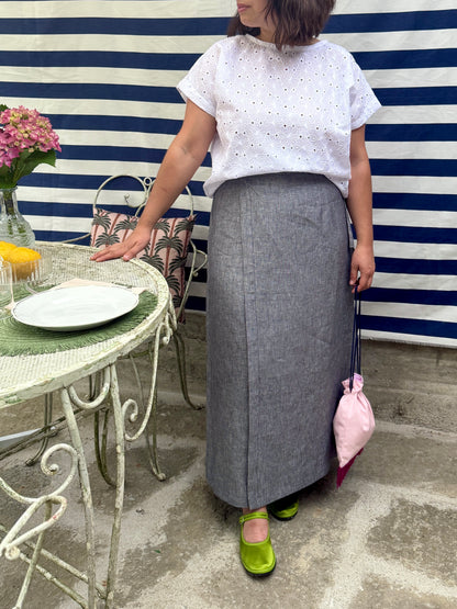 Maglia Basic sangallo a fiori