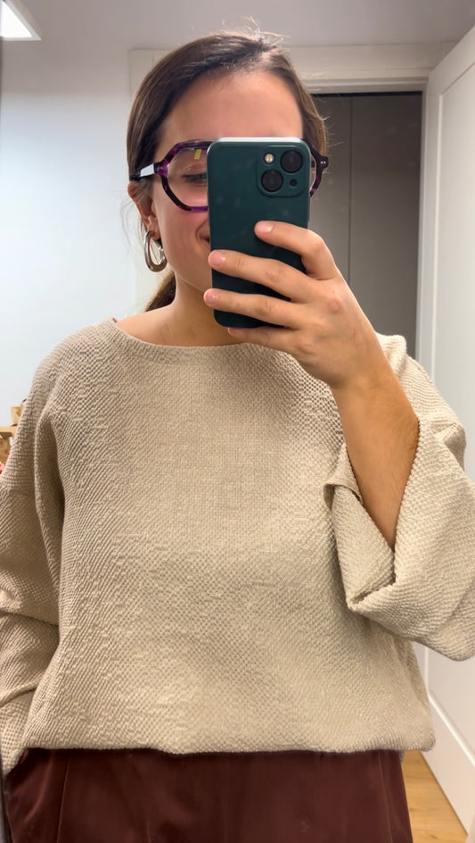 Maglione Brina lana bouclè beige