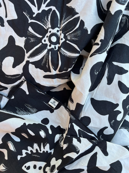 Pareo fantasia mix bianco/nero
