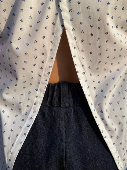 Blusa Nami bianca a fiorellini