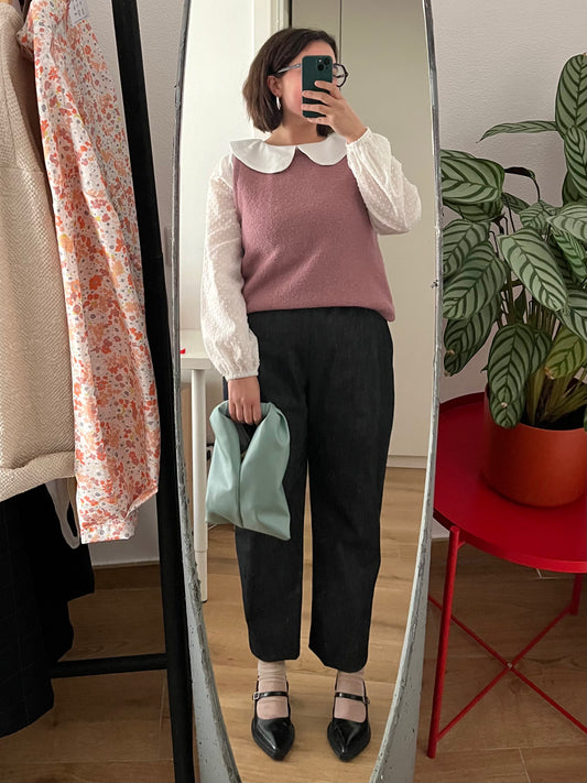 Gilet lana/viscosa rosa