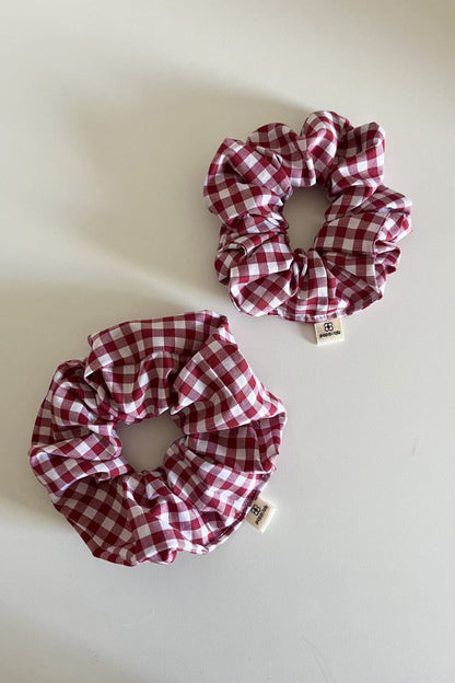 Scrunchie vichy rosso/bianco
