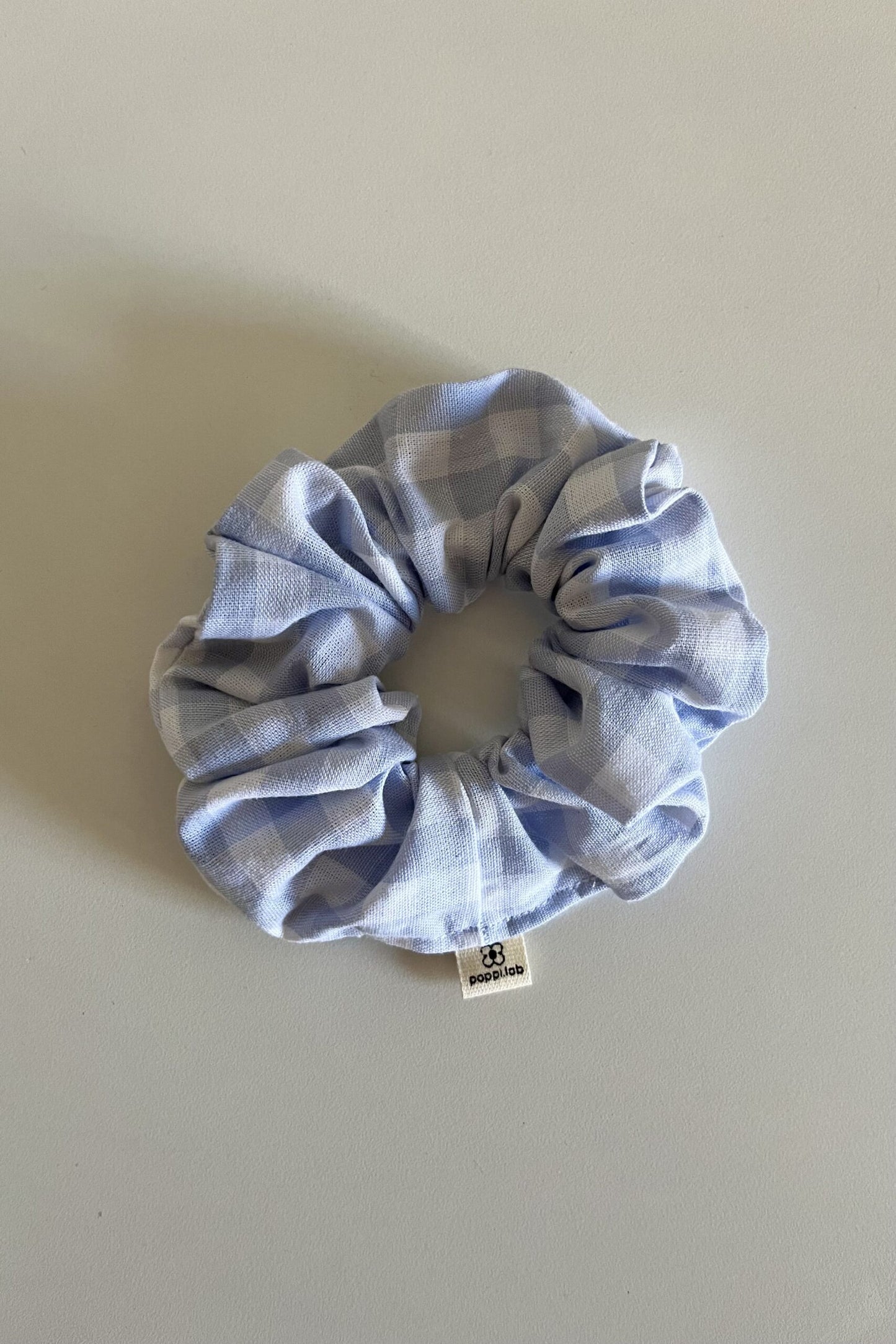 Scrunchie vichy azzurro