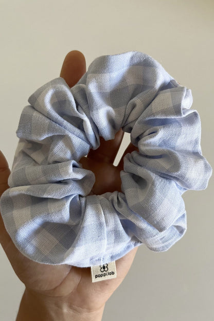 Scrunchie vichy azzurro
