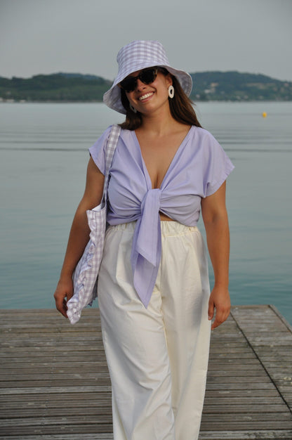 Maglia Nodo cotone lilla
