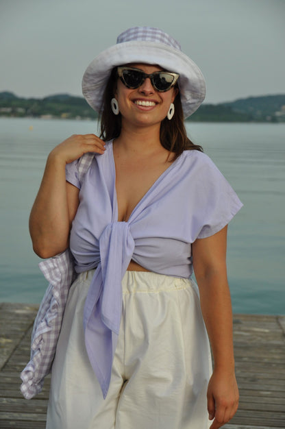 Maglia Nodo cotone lilla