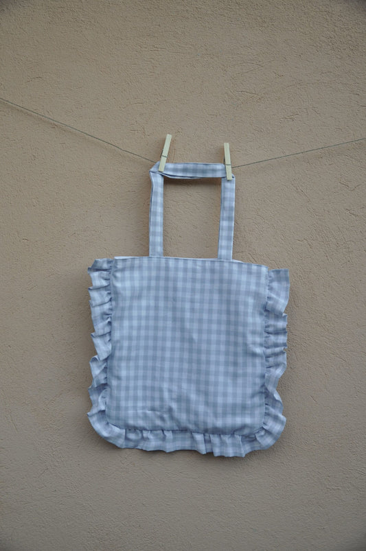 Shopper vichy azzurro