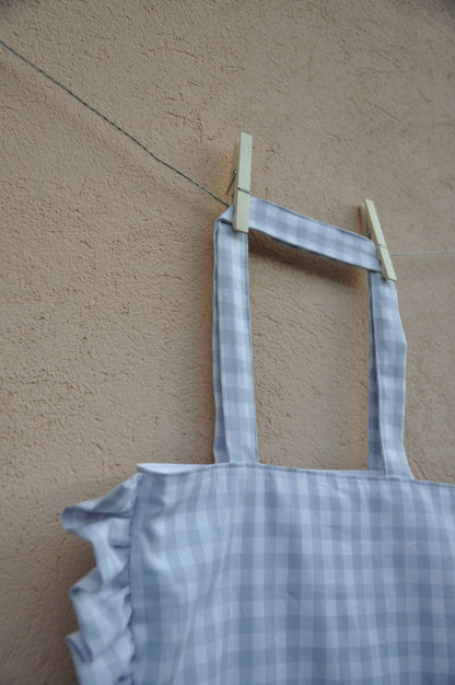 Shopper vichy azzurro