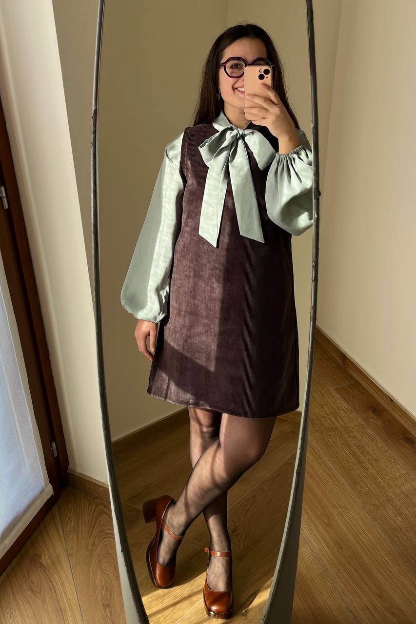 Blusa Ortensia grigio/azzurro