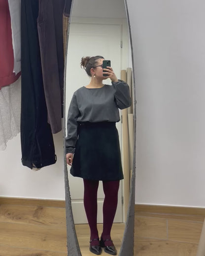 Blusa Libellula tartan grigio/nero