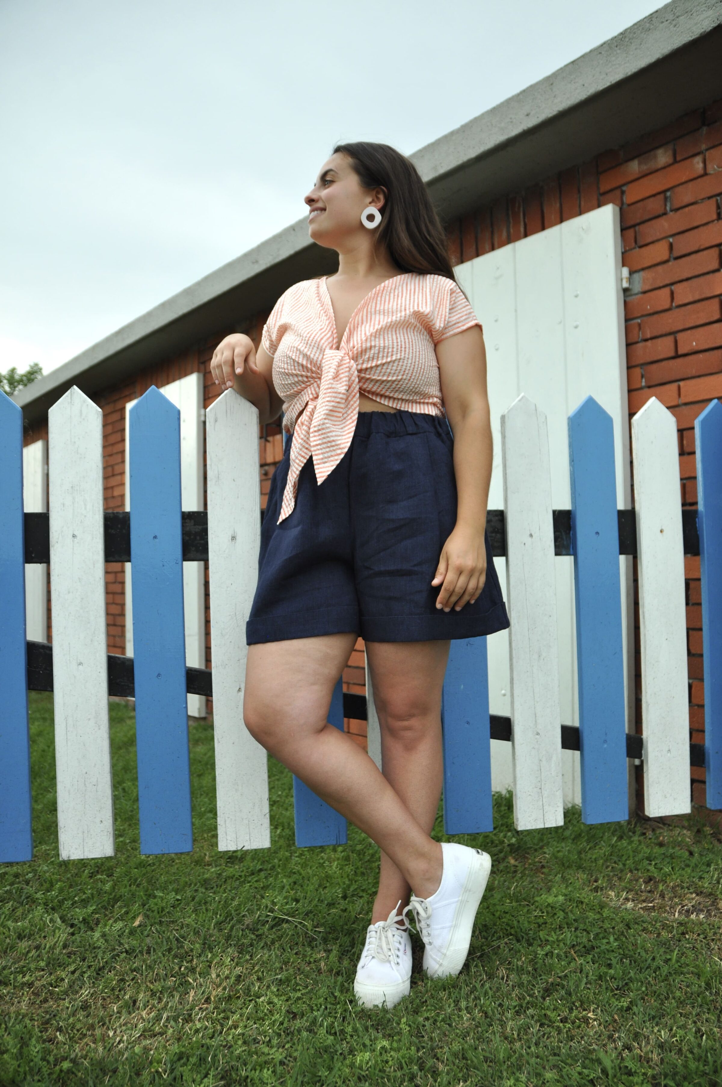 Shorts Mango lino blu - immagine 4