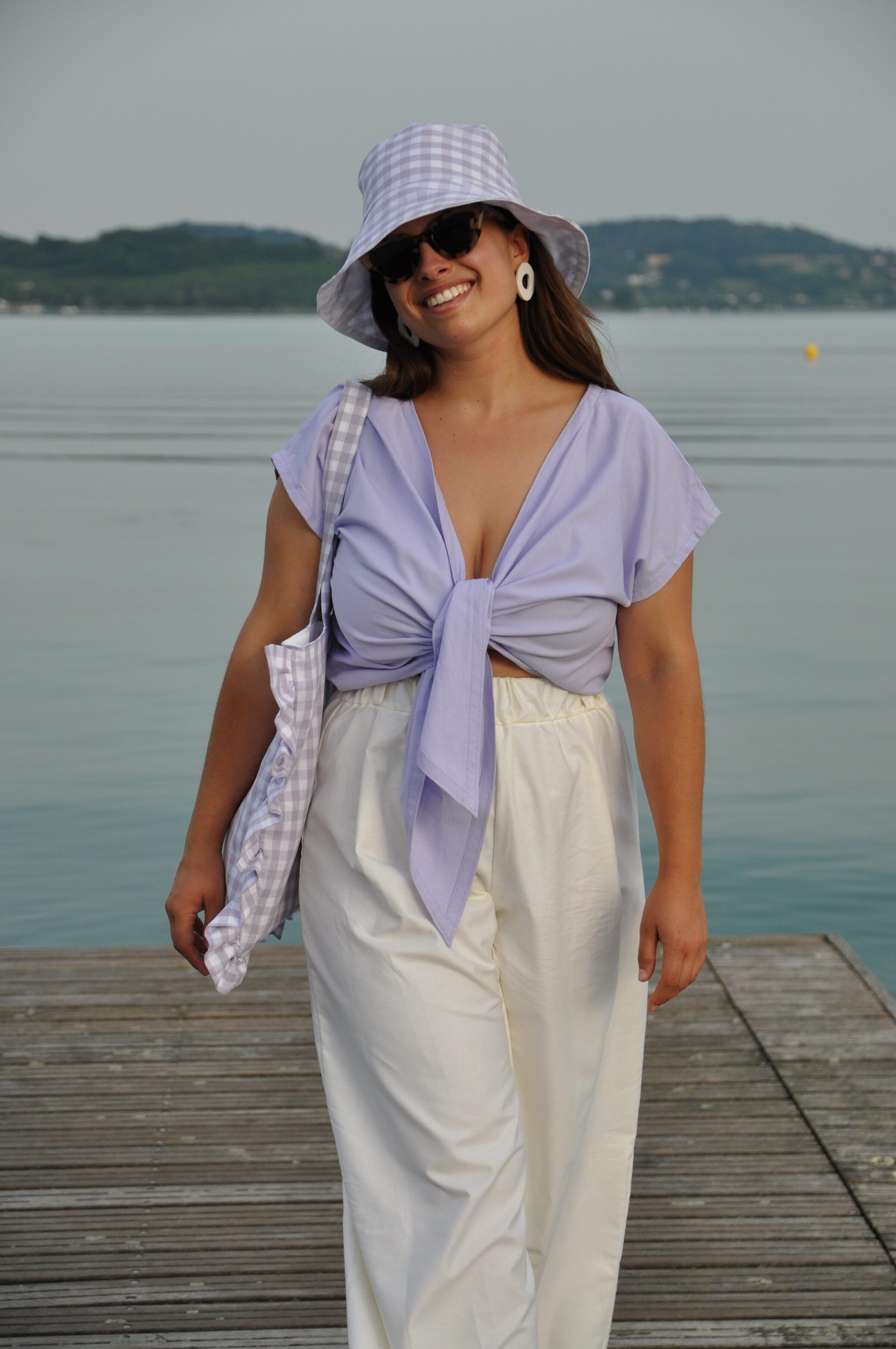 Maglia Nodo cotone lilla - immagine 4