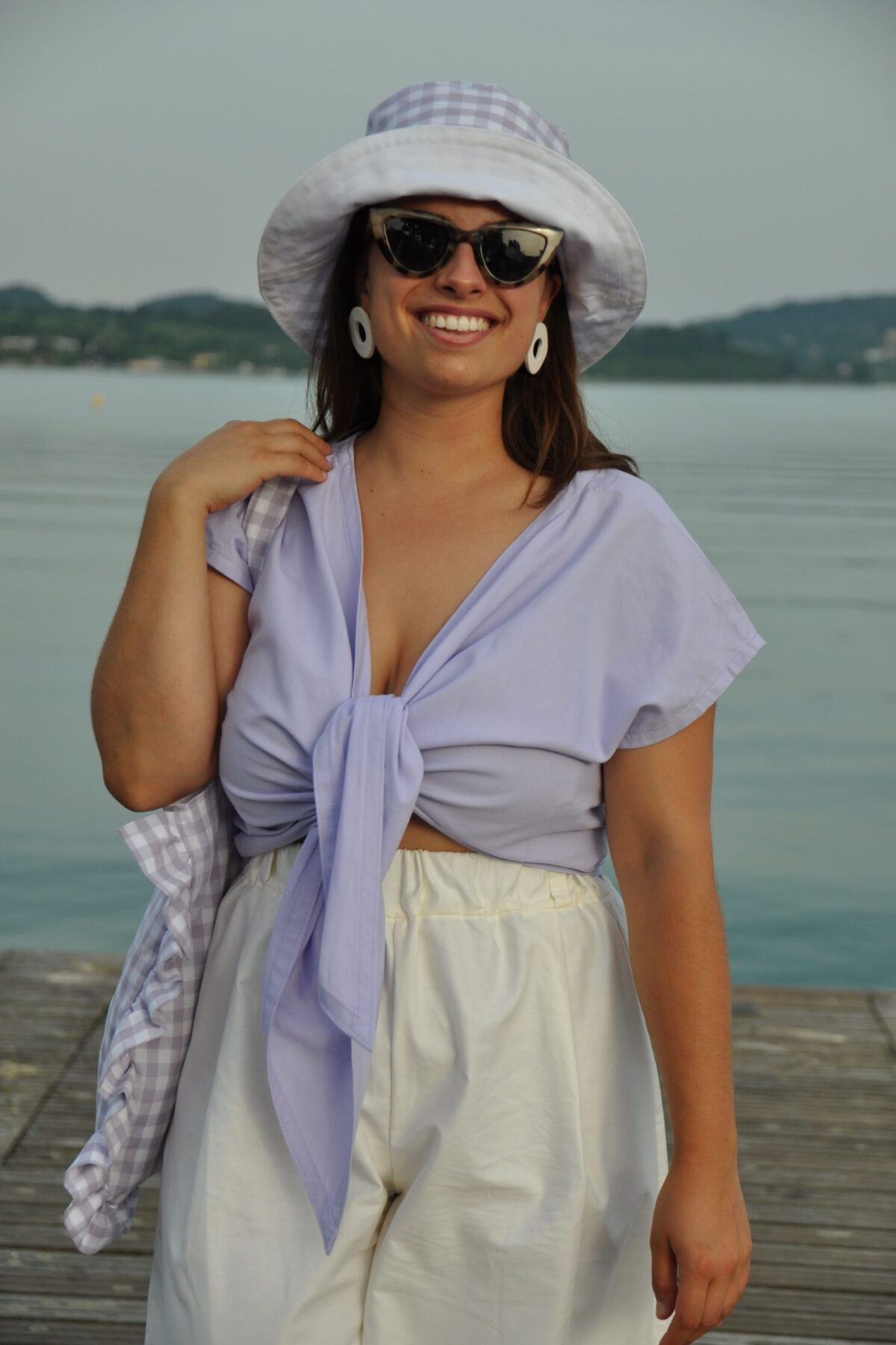 Maglia Nodo cotone lilla