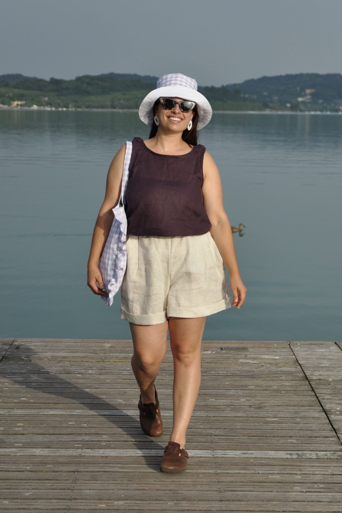 Shorts Mango lino beige