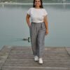 Pantaloni Vanilla lino grigio melange - immagine 6