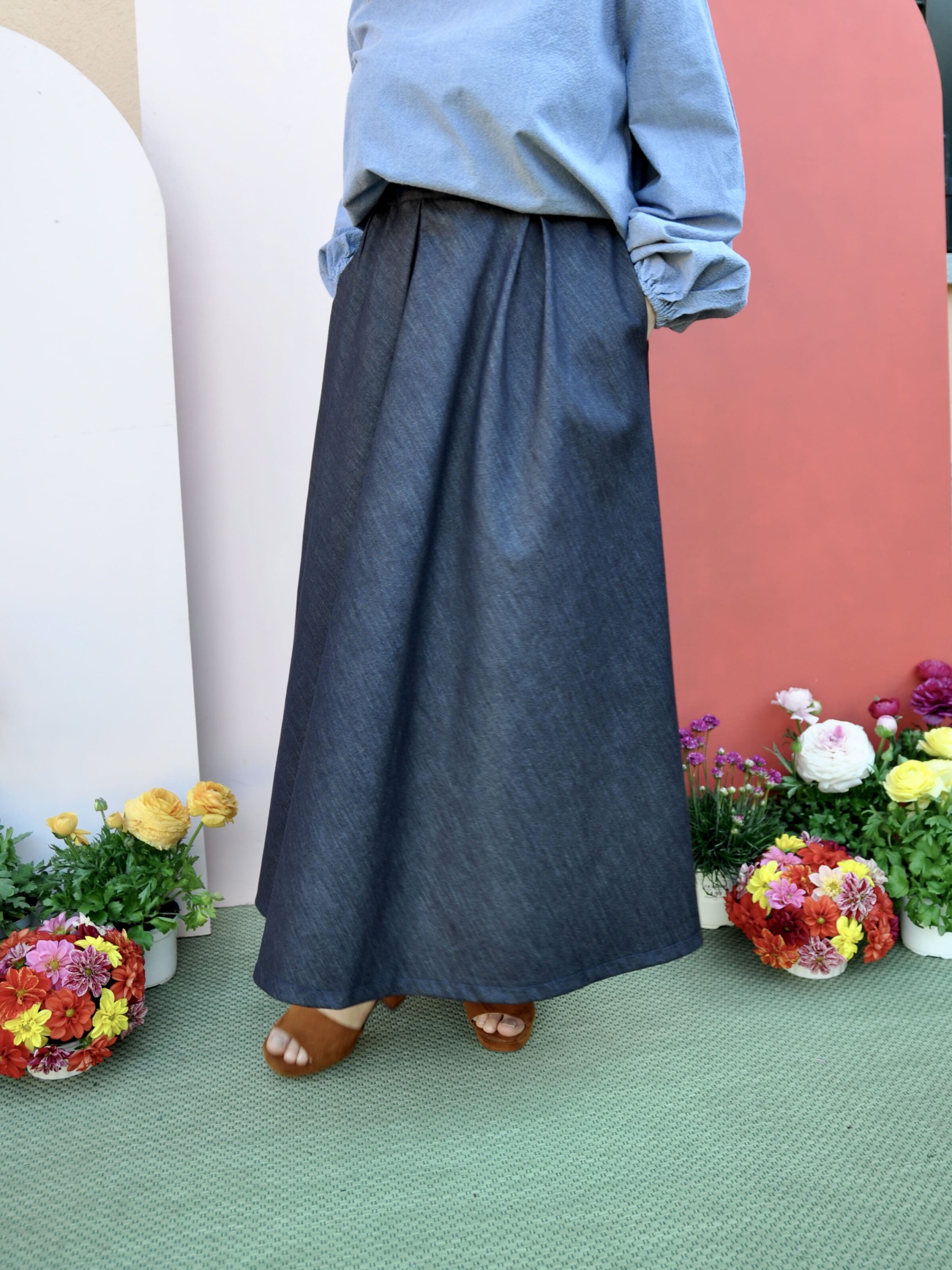 Gonna Flora denim - immagine 4
